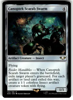 1x Canoptek Scarab Swarm NM-Mint, English Universes Beyond: Warhammer 40,000 MTG - Image 1