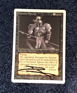 HYPNOTIC SPECTER UNLIMITED uncommon Magic the Gathering Hand Signed - Image 4