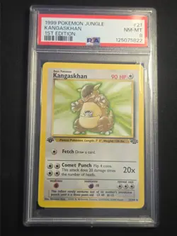 1999 Pokemon Jungle Kangaskhan 1st Edition # 21 PSA 8 - Image 1