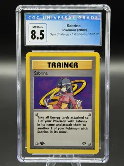 Pokemon Sabrina Trainer Gym Challenge 1st Edition Rare Regular 110/132 CGC 8.5 - Image 1