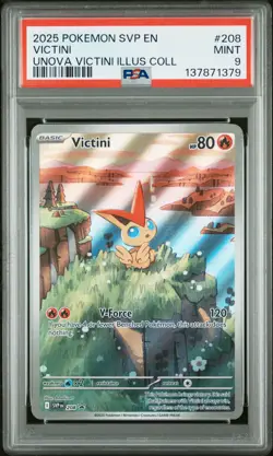 2025 POKEMON UNOVA VICTINI ILLUSTRATION COLLECTION PROMO #208 VICTINI PSA 9 - Image 1