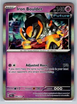 Iron Boulder NM 046/131 Holo Prismatic Evolutions Pokemon TCG - Image 1