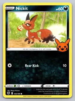 Nickit #103 2022 Halloween Trick or Trade Booster Pokemon TCG - Image 1