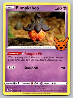 Pumpkaboo #76 2022 Halloween Trick or Trade Booster Pokemon TCG - Image 1