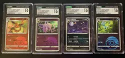 Chinese CGC 10 Card Lot Umbreon 04/15 Espeon 03 Glaceon Flareon Reverse POKEMON - Image 1