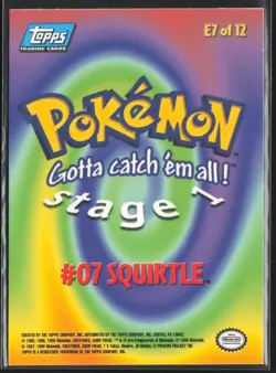 Squirtle Blue Logo E7 of E12 Pokemon Topps The First Movie - Image 2