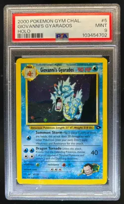 2000 Pokemon Gym Challenge Giovanni's Gyarados #5/132 PSA 9 - Image 1