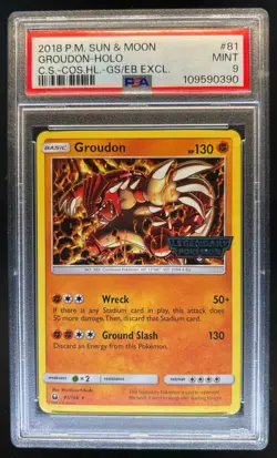 2018 Pokemon Sun & Moon Celestial Storm Groudon Promos Holo #81/168 PSA 9 - Image 1