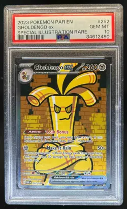 2023 Pokemon SV Paradox Rift Gholdengo ex #252/182 PSA 10 - Image 1