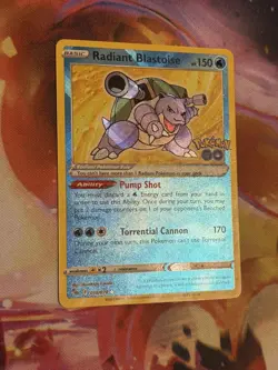Pokemon TCG Radiant Blastoise Pokemon GO - NM 018/078 - Image 3