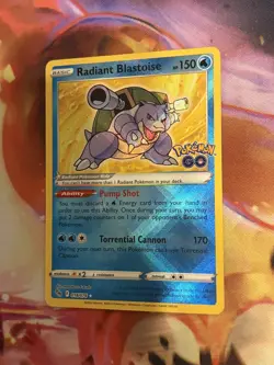 Pokemon TCG Radiant Blastoise Pokemon GO - NM 018/078 - Image 4