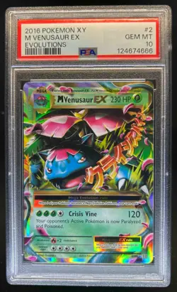 2016 Pokemon XY Evolutions Mega Venusaur EX Holo #2/108 PSA 10 - Image 1