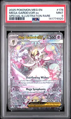 2025 POKEMON MEGA EVOLUTION SPECIAL ILLUSTRATION RARE MEGA GARDEVOIR EX PSA 9 - Image 1