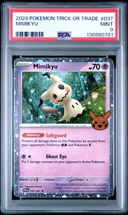 2024 POKEMON TRICK OR TRADE #037 MIMIKYU PSA 9 - Image 1