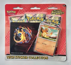 Pokemon Mega Evolution Ascended Heroes Tech Sticker Pack Promo Charmander - Image 1