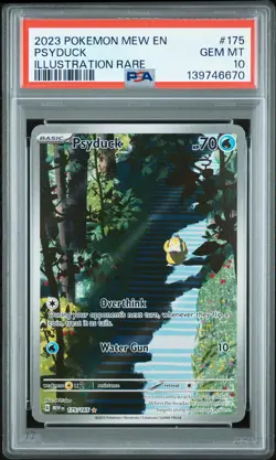 2023 POKEMON MEW EN-151 ILLUSTRATION RARE #175 PSYDUCK PSA 10 - Image 1
