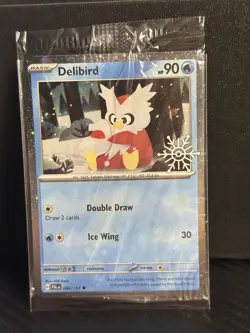 SEALED Delibird 046/193 Holiday Calendar Snowflake Stamp Cosmos Holo Pokemon - Image 1