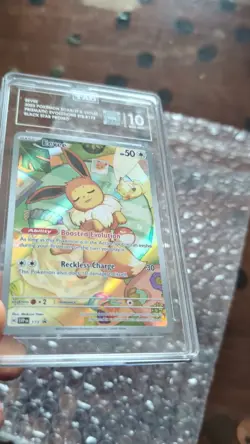 Pokemon TCG Eevee #173 Prismatic Evolutions Black Star Promo Tag 10 Gem Mint - Image 2