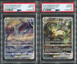 Glaceon & Leafeon VSTAR PSA 10 SEQUENTIAL GG35 GG40 English Pokemon Crown Zenith - Image 1