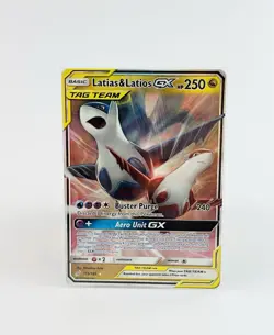 Latias & Latios GX Tag Team 113/181 Near Mint NM Pokemon Sun & Moon Set Team Up - Image 1