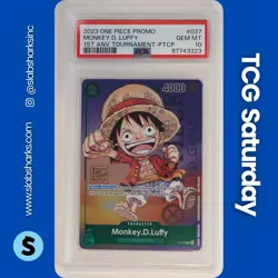 2023 ONE PIECE PROMO #P-037 MONKEY.D.LUFFY 1ST ANNIVERSARY TOURNAMENT PSA 10 - Image 1