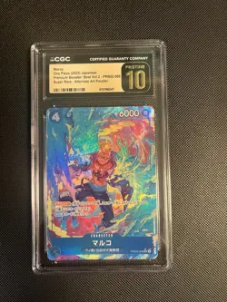 One Piece Graded CGC Pristine 10 Marco PRB02-008 Japanese Super Rare Alt Art - Image 1