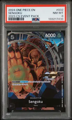 2024 ONE PIECE CHAMPIONSHIP 2023 EVENT PACK #032 SENGOKU PSA 8 - Image 1