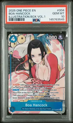 2025 ONE PIECE PROMOS ILLUSTRATION BOX VOL.1 #004 BOA HANCOCK PSA 10 - Image 1