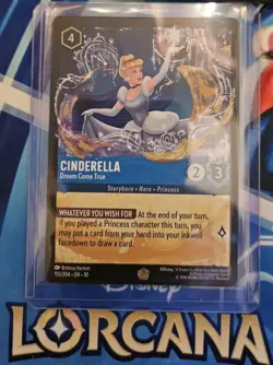 Cinderella 155 Disney Lorcana Whispers In The Well Non-foil Legendary New Unused - Image 1