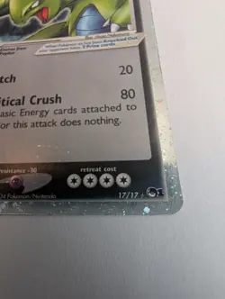 Pokemon TCG Tyranitar EX Pop Series 1 Holo Ultra Rare Card #17/17 - Image 3