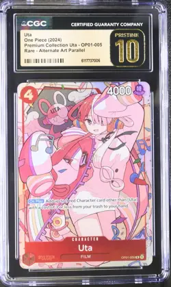 Uta - OP01-005 (Premium Card Collection) ONE PIECE CARD/ CGC PRISTINE GEM 10! - Image 1