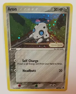 Aron Legend Maker SWIRL Reverse Holo Card 48/92 Pokemon 2006 - Image 2