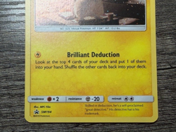 POKEMON CARD HOLO DETECTIVE PIKACHU SM194 PROMO 2019 LP + NEW DARKRAI SLEEVE - Image 3