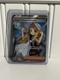 Pokemon TCG Lillie's Determination Trainer Card Holo Rare 169/132 - Image 1
