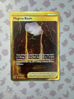 Magma Basin - 185/172 - Pokemon Brilliant Stars Sword Shield Secret Rare Card NM - Image 1