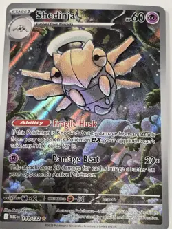 Pokemon Mega Evolution Shedinja Card 144/132 Illustration Rare, Full Art NM - Image 1