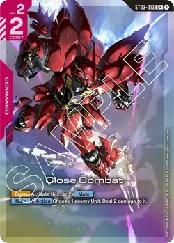 Close Combat Alternate Art Foil - ST03-013 C+ NM - Gundam TCG Card Game - Image 1
