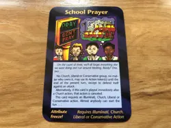 Illuminati New World Order Assassins INWO NWO SJ Games COMMON School Prayer Card - Image 1