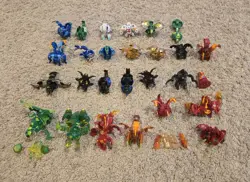 Bakugan Lot Of 26 Figures, 83 Cards, 32 Magnet Tiles, Play Arena, No Duplicates! - Image 1