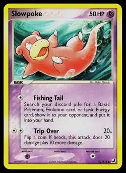 Pokemon Unseen Forces 72/115 Slowpoke Pokemon Card - Image 1