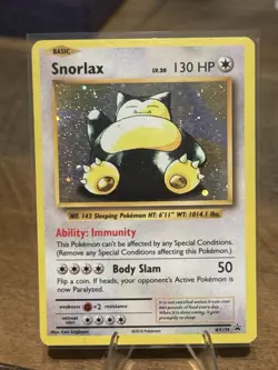 Snorlax XY179 Holo Promo NM/LP+ Pokemon Card 130 HP Black Star - Image 1