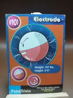 HP/DMG Electrode 101 Pokemon Burger King PokeTrivia Trading Card - Image 1