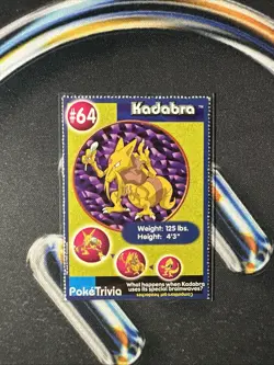 Kadabra 1999 Original 151 Pokemon Burger King PokeTrivia Trading Card #64 - Image 1