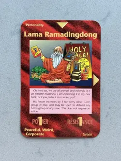 Lama Ramadingdong Card INWO Illuminati New World Order Assassins Game 60/122 - Image 1