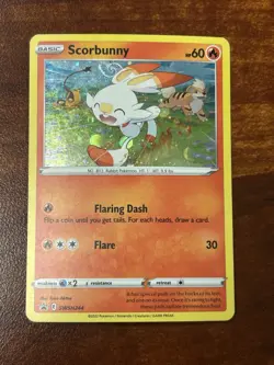 Scorbunny - (Cosmos Holo) SWSH244 SWSH: Sword & Shield Promo Cards Holo NM - Image 1