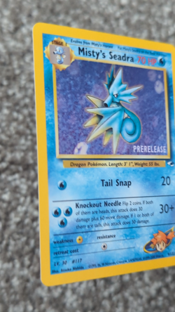 Misty's Seadra (Prerelease) 009/132 Promo Holo Pokemon TCG Vintage Card - Image 2