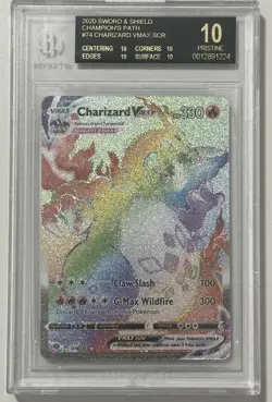 🔥 BGS 10 PRISTINE Charizard VMAX 074/073 BLACK LABEL RAINBOW Pokemon Card 🔥 - Image 1
