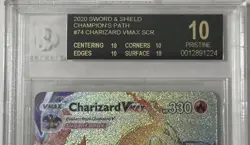 🔥 BGS 10 PRISTINE Charizard VMAX 074/073 BLACK LABEL RAINBOW Pokemon Card 🔥 - Image 5