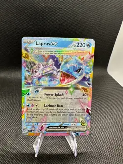 Pokemon Card Holo Foil Lapras ex 032/142 Double Rare SV07: Stellar Crown M/NM - Image 1