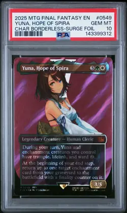 2025 MAGIC: THE GATHERING FINAL FANTASY #0549 YUNA, HOPE OF SPIRA PSA 10 - Image 1